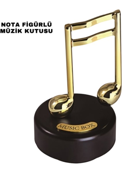 Altın Nota Figürlü Müzik Kutusu