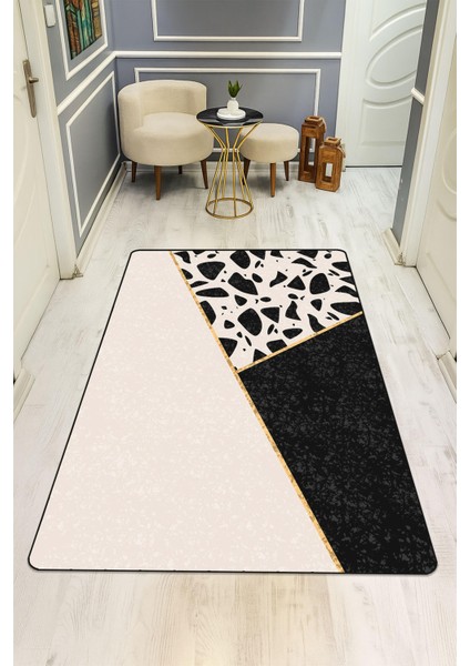 Modern Desenli Dijital Baskı Kaymaz Taban Halı H0217