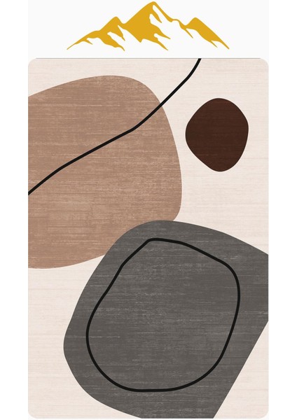 Modern Desenli Dijital Baskı Kaymaz Taban Halı H1116 modelleri