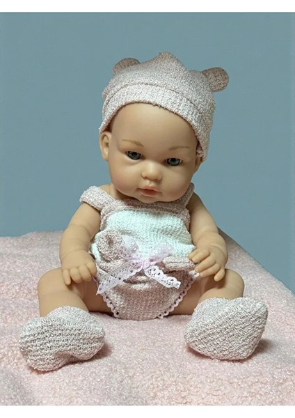 Peluş Battaniyeli Kıyafetli %100 Silikon Gerçek Yüzlü 30 cm Bebek Peluş Kıyafetli Gerçek Bebek indirimleri