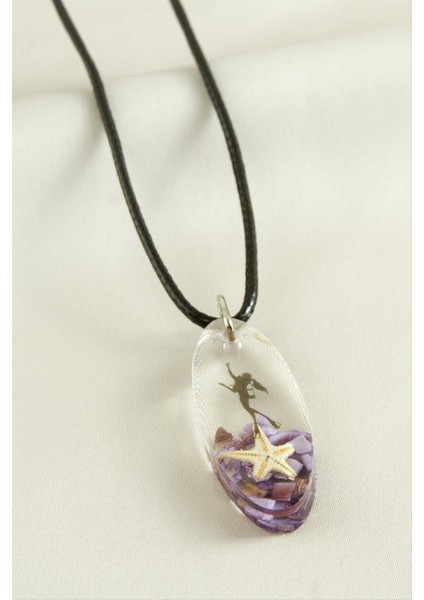 Deniz Yıldızı Elips Epoksi Kolye