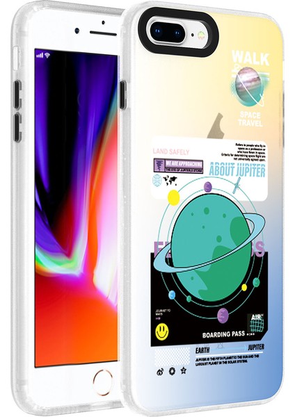 Apple iPhone 7 Plus Kılıf Desenli Mrsa Dragon Sert Kapak-Gezegen