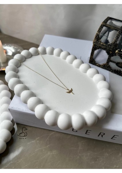 Bubble Oval Taş Tozu Dekoratif Tabak