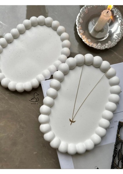 Bubble Oval Taş Tozu Dekoratif Tabak fiyatları