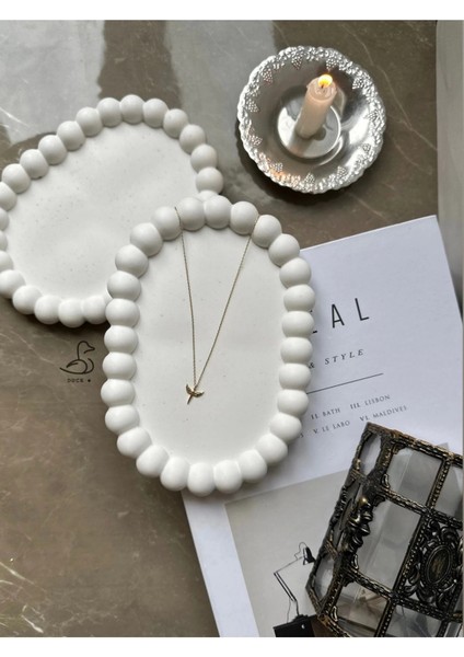 Bubble Oval Taş Tozu Dekoratif Tabak indirimleri