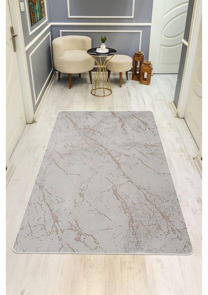 Parlak Kadife Kumaş Dijital Baskı Modern Desenli Dot Kaymaz Tabanlı Halı H1077