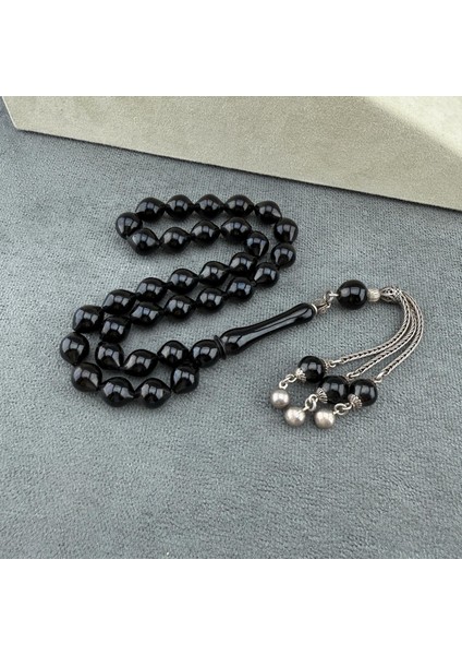 Büyük Usta Mustafa Bülbül Özel Kemane Işçilikli 50 Yıllık Has Oltu Taşı Tespih modelleri