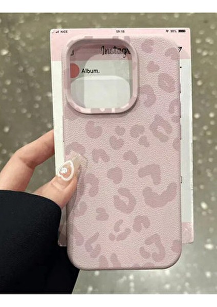 iPhone 16 Pro Uyumlu Pembe Leopar Desenli Ince Yumuşak Silikon Kılıf fırsatları