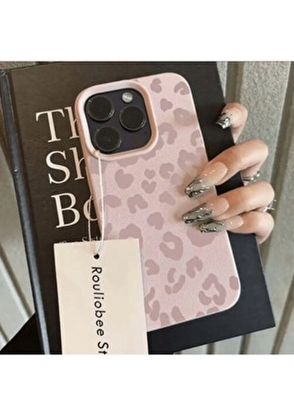 iPhone 16 Pro Uyumlu Pembe Leopar Desenli Ince Yumuşak Silikon Kılıf indirimleri
