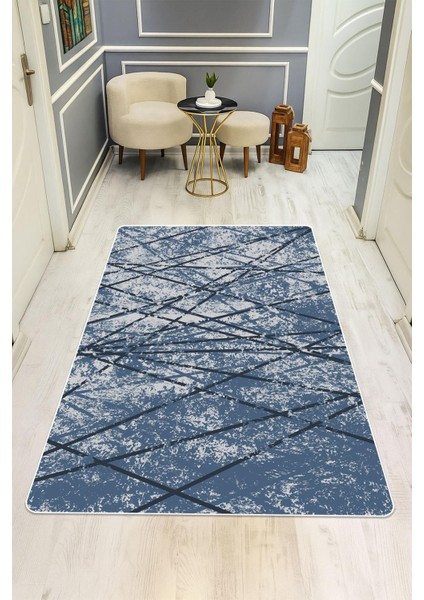 Modern Desenli Dijital Baskı Kaymaz Taban Halı H0293