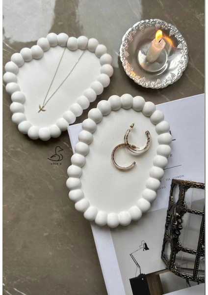 Bubble Oval Tabak ve Bulut Dekoratif Tabak