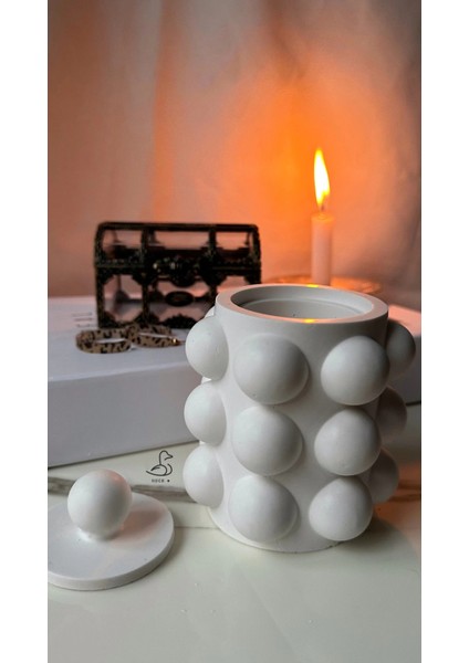 Bubble Kapaklı Model Dekoratif Vazo Obje 10CM