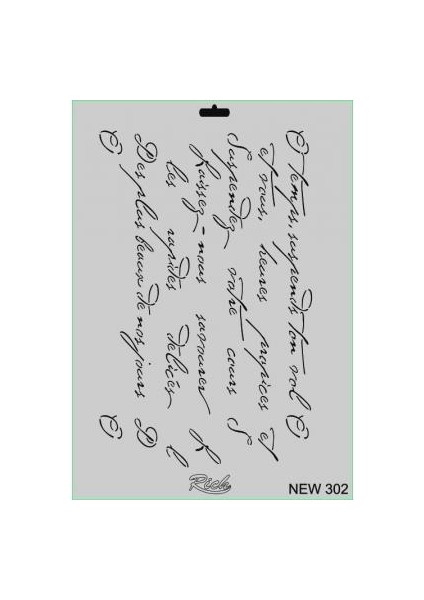 Rich New Seri N-302 Stencil 35X25 cm