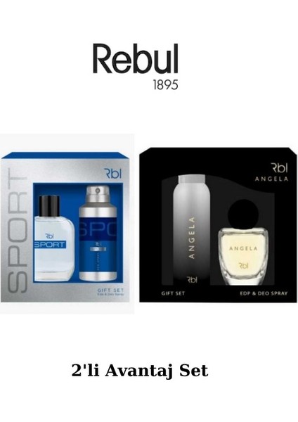 Sport Edt 50 ml + Angela Edp 50 Ml, Deodorant Sprey 150 ml Erkek/kadın Parfüm 2'li Set