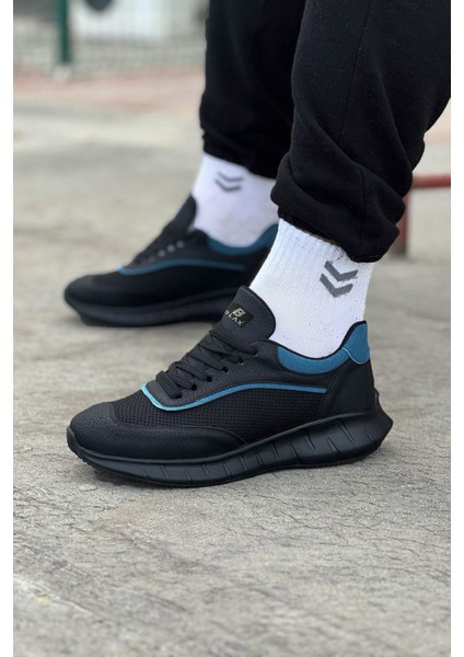 Kömür Mavi Triko Erkek Spor Ayakkabı modelleri