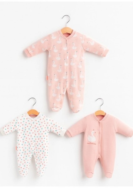 Bebe Kuğu Baskılı Tek Boy Tulum Patikli 3'lü fiyatları