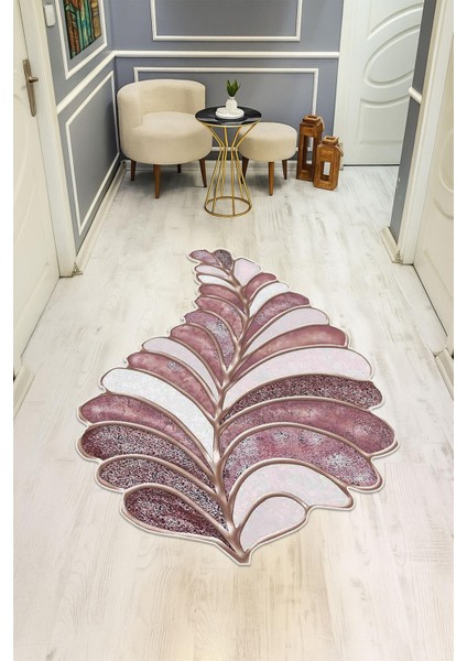 Modern Lazer Kesim Dijital Baskı Kaymaz Taban Halı H0414