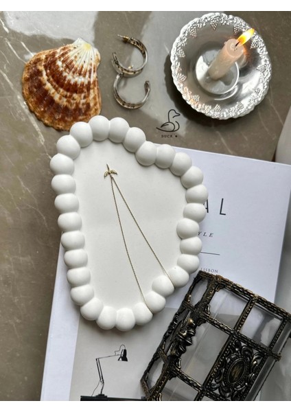 Bubble Bulut Görünümlü Taş Tozu Dekoratif Tabak