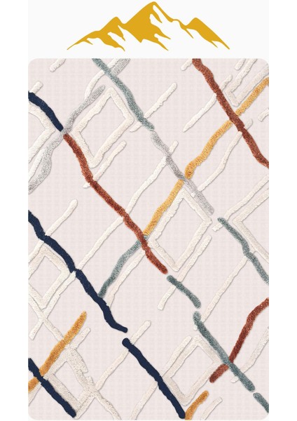 Parlak Kadife Kumaş Dijital Baskı Modern Desenli Dot Kaymaz Tabanlı Halı H1074 modelleri