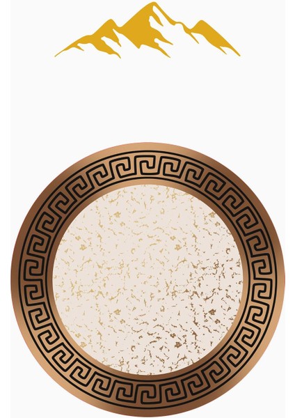 Yuvarlak Dijital Baskı Çerçeveli Modern Desenli Kaymaz Tabanlı Halı H0308 modelleri