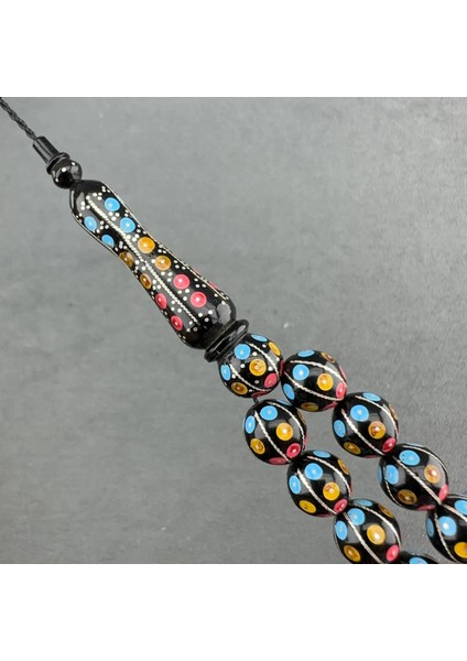 Kehribar Mercan Firuze Işlemeli Usta Işçilik Kuka Tespih fiyatları