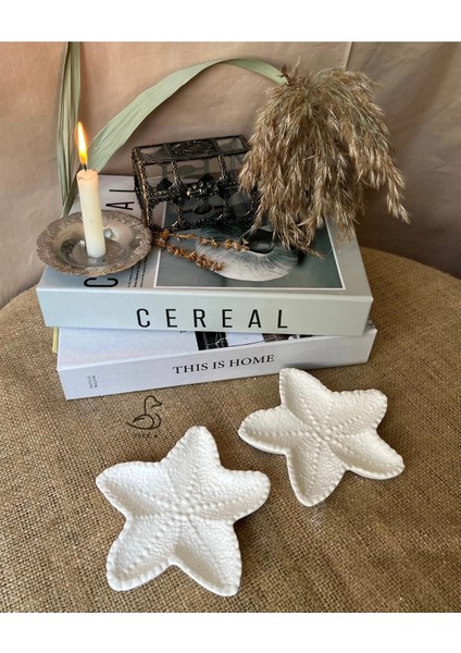 Deniz Yıldızı Görünümlü Dekoratif Tabak 2’li 14-14 cm