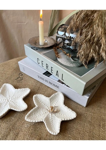 Deniz Yıldızı Görünümlü Dekoratif Tabak 2’li 14-14 cm fiyatları