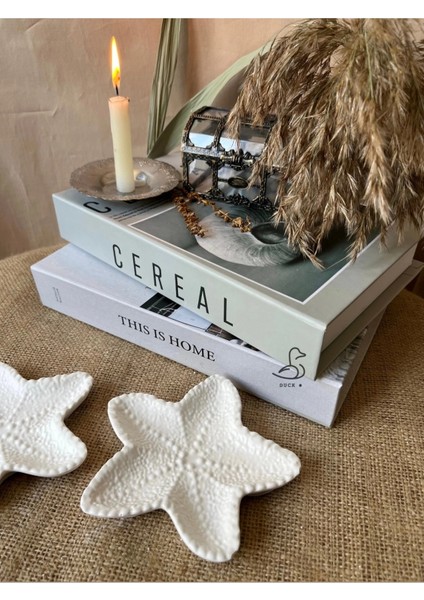 Deniz Yıldızı Görünümlü Dekoratif Tabak 2’li 14-14 cm modelleri