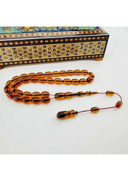 Turuncu Renk Ateş Kehribar Özel Işçilikli El Yapımı Tespih modelleri