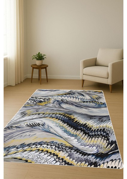 Modern Desenli Dijital Baskı Kaymaz Taban Halı H0220 fiyatları