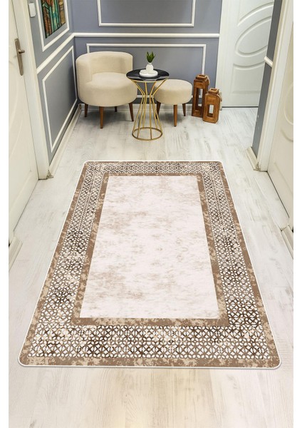 Modern Desenli Dijital Baskı Kaymaz Taban Halı H0265
