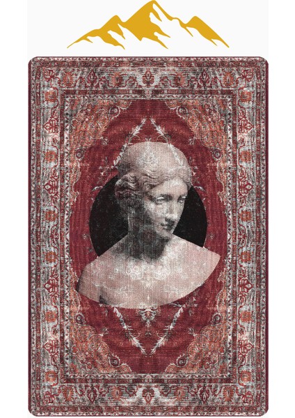 Modern Desenli Dijital Baskı Kaymaz Taban Halı H1081 modelleri