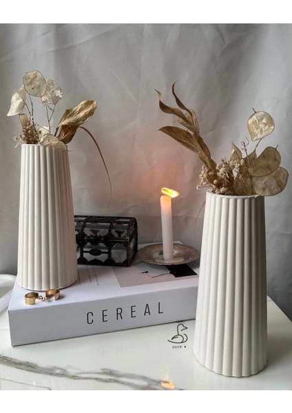 Çizgisel Konik Vazo Set 2’li fiyatları