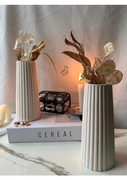 Çizgisel Konik Vazo Set 2’li modelleri