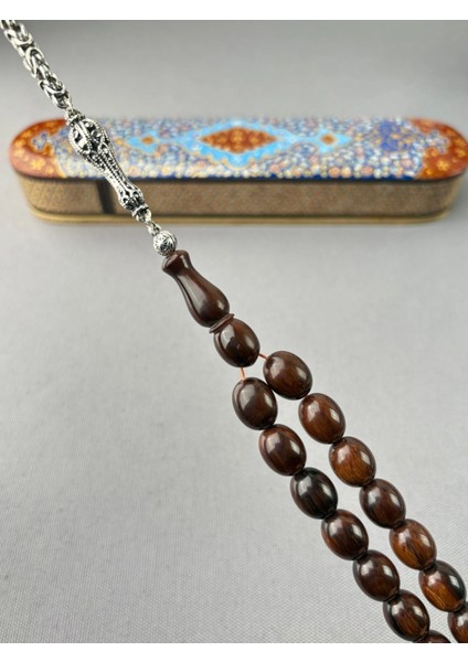 Bülbül Atölye Işçiliği Gümüş Püsküllü Alman Sıkma Kehribarı Tespih fiyatları