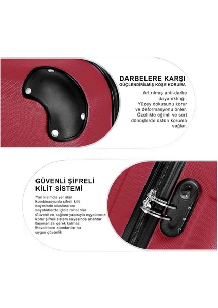 Scorpion Abs Valiz Seti 3’lü – Kabin Boy, Orta Boy, Büyük Boy – 360° Çift Tekerlek – Darbeye Dayanıklı Sert Bavul – Hafif & Güvenli Kilit Sistemi indirimleri