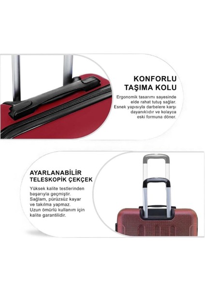 Scorpion Abs Valiz Seti 3’lü – Kabin Boy, Orta Boy, Büyük Boy – 360° Çift Tekerlek – Darbeye Dayanıklı Sert Bavul – Hafif & Güvenli Kilit Sistemi