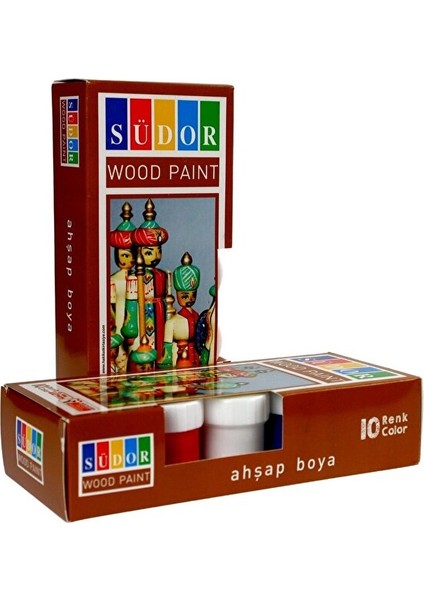 Ahşap Boya Seti 10 Renkli 20ML Tüp Wood Paint Dolap Sehpa Kapı Masa Boyama