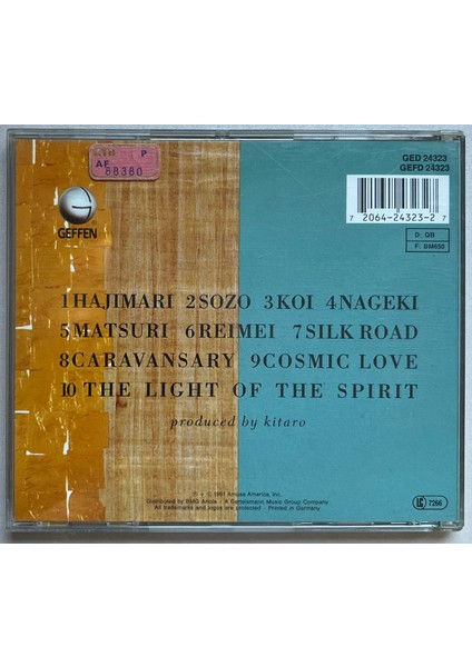 Kitaro Live In America CD (Orijinal 1991 Dönem Baskı Cd) fiyatları