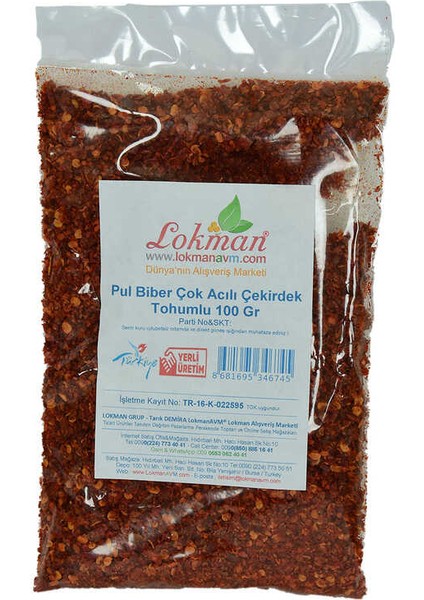Pul Biber Çok Acılı Çekirdek Tohumlu 100 gr Paket fiyatları