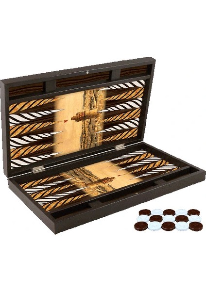 Özel Trendy Galata Kulesi Tasarımı Tavla