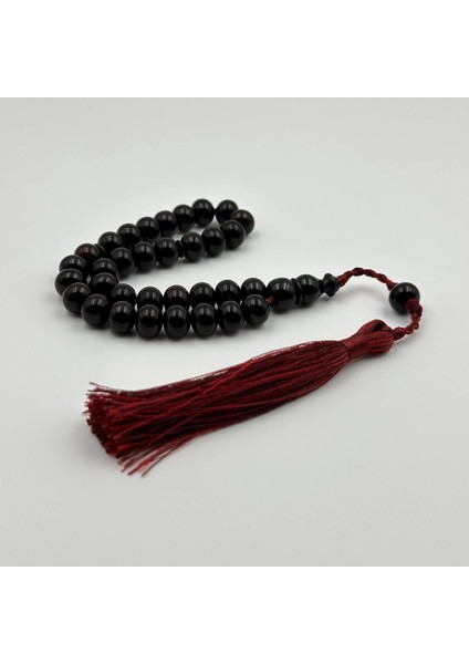 Vişne Rengi Çubuk Form Sıkma Kehribar Usta Yapımı Koleksiyonluk Tesbih fiyatları