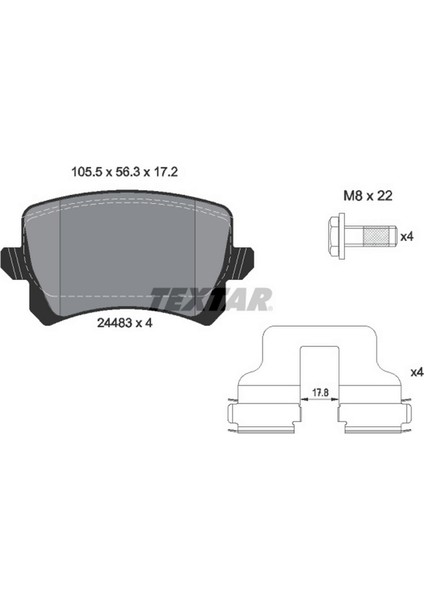 Mtxdpn Arka Balata Caddy-Tiguan-Passat-A6-Q3 11 -