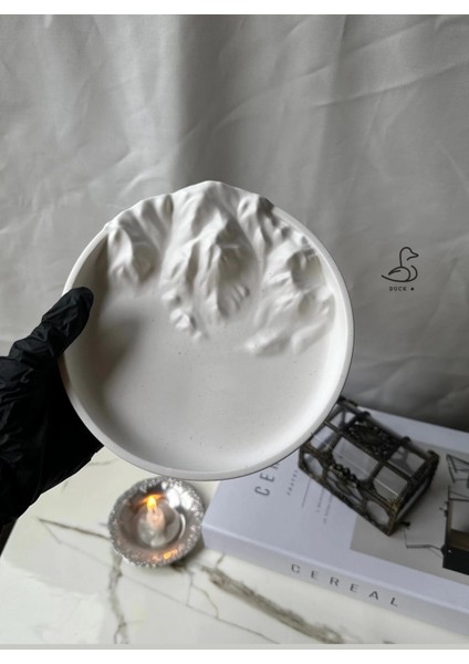 Dağ Görünümlü 3D Taş Tozu Dekoratif Tabak indirimleri