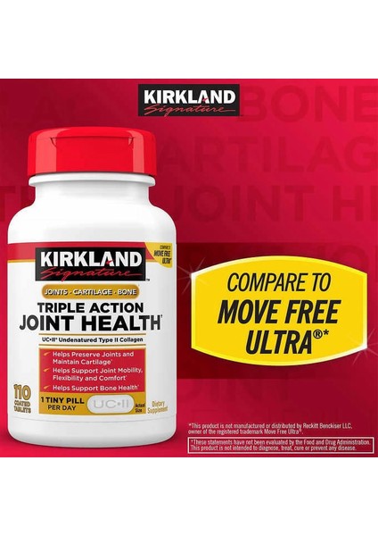 Signature Triple Action Joint Health Compare To Move Free Ultra Triple Action 110 Coated Tablets modelleri