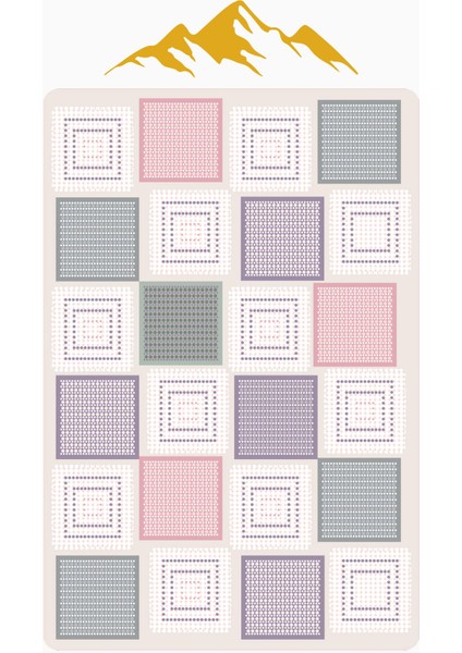 Modern Desenli Dijital Baskı Kaymaz Taban Halı H1029 modelleri