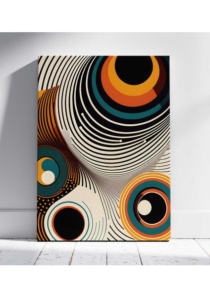 Optik Illüzyon Ritmi Kanvas Tablo Duvar Resim