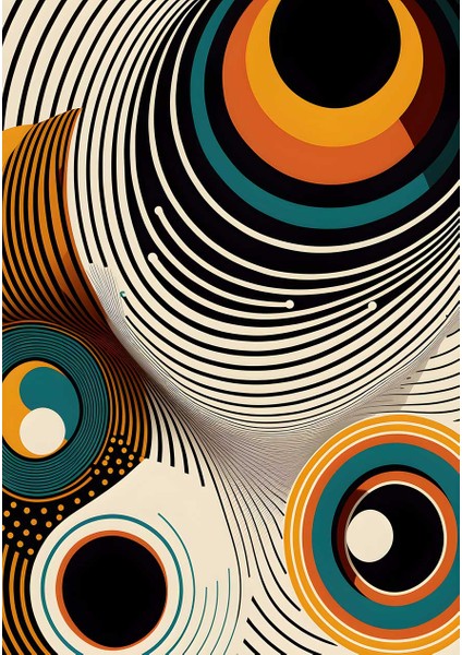 Optik Illüzyon Ritmi Kanvas Tablo Duvar Resim fiyatları