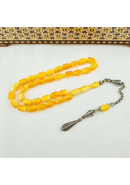 Beyrut Kehribarı | Sarının En Güzel Tonu, Gümüş Dizayn Püsküllü