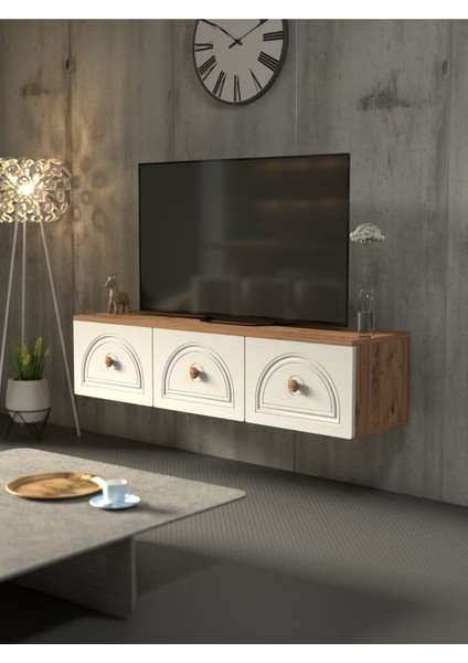 Bohem 135 cm 3 Kapaklı Şık Mdf Kapaklı Duvar Tv Ünitesi fiyatları